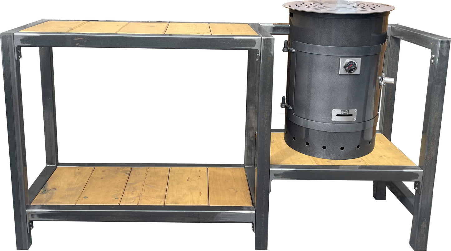 Introducing the BBQ Stove Prep Station with Mini BBQ Stove – Your Complete Outdoor Culinary Solution.